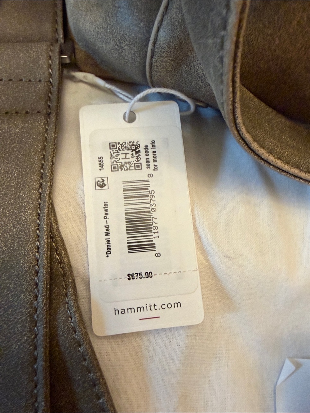 Hammitt Women’s Medium Daniel Leather in Brushed Pewter - Picture 7 of 17